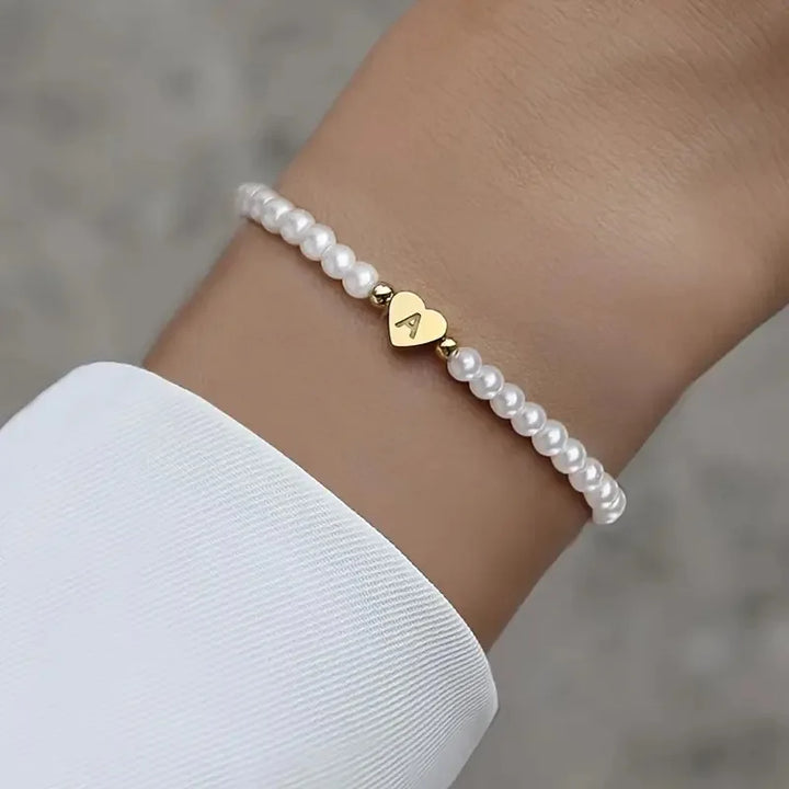 Initialen Parel Armband Lilly